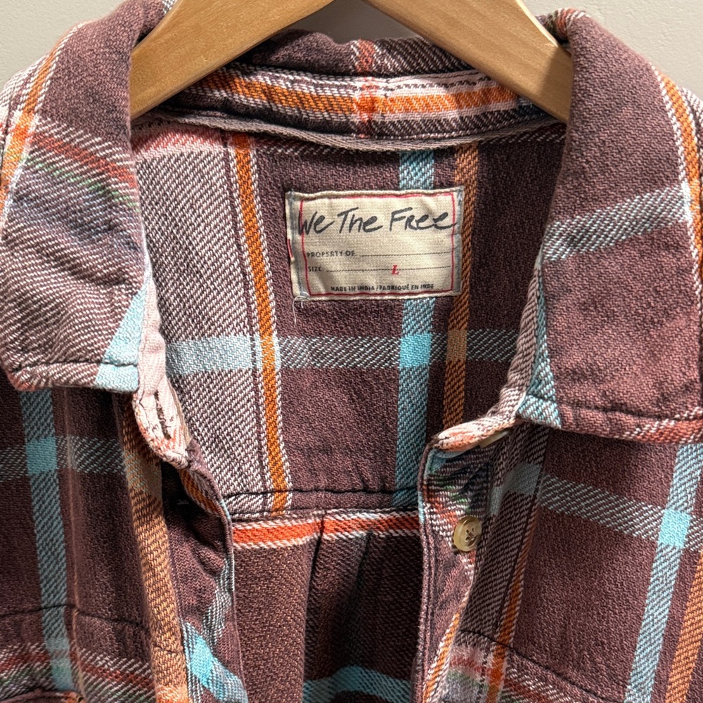 We The Free Multicolor Plaid Utility Jacket